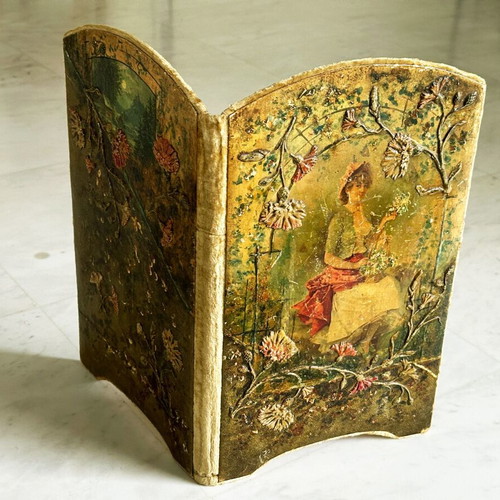 Victorian French card or photo holder used, early 20th century