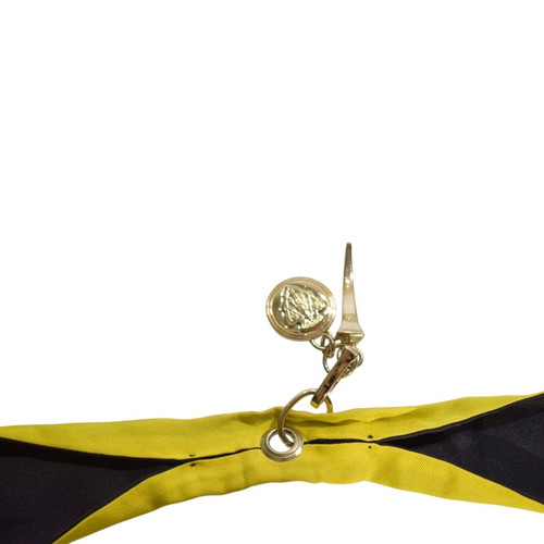Gucci Twilly yellow black striped silk scarf choker bag charm