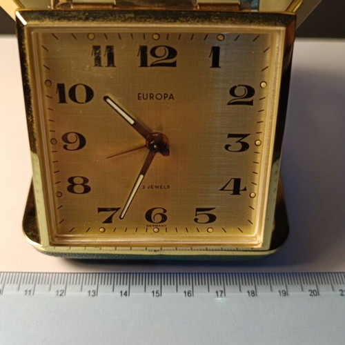 Europa travel clock analog used, 1970s