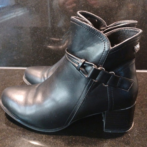 Voi&Noi ankle boots used, genuine leather, size 36, black