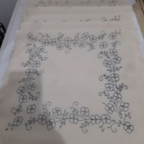 Set of 6 pillowcases for embroidery like new (design 2)
