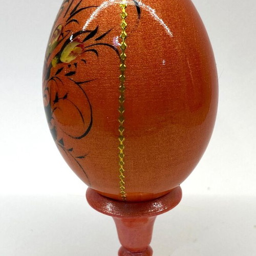 Easter egg "Flowers" new, wooden handmade