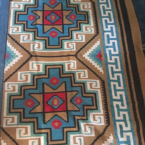 Handwoven rug used with unique design 110x210