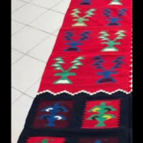 Handwoven woolen loom runner like new