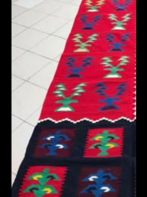 Handwoven woolen loom runner like new