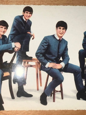 Beatles postcard used with minor wear