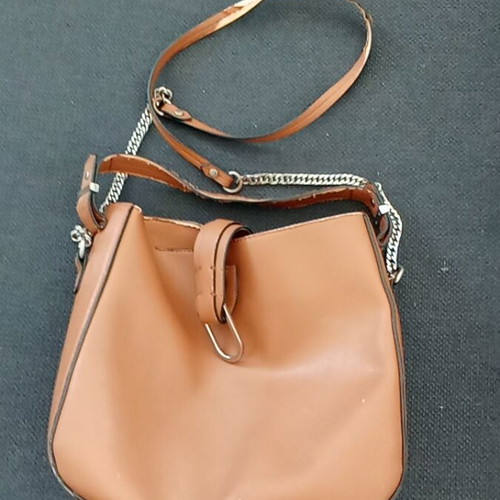 Zara shoulder bag used, brown, needs repair