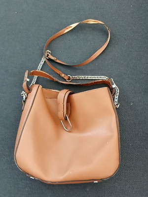Zara shoulder bag used, brown, needs repair