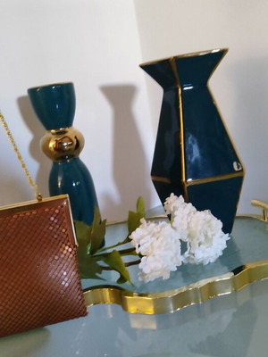 Vintage evening bag with gold details like new