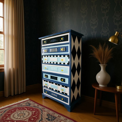 Tall Refurbished Chest of Drawers with 6 Spacious Drawers