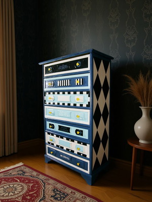 Tall Refurbished Chest of Drawers with 6 Spacious Drawers
