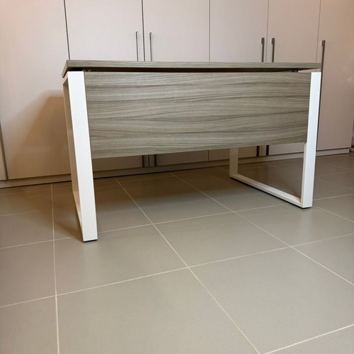 Sigma Square office desk, grey and white, 120x80 cm
