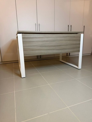 Sigma Square office desk, grey and white, 120x80 cm