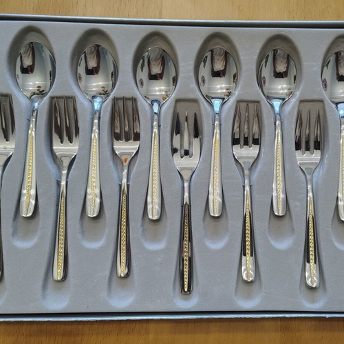 Vintage cutlery set 18 pieces unused Rostfrei 18/8