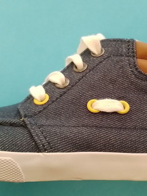 Μποτάκια jeans Verbaudet νούμερο 23 καινούργια, μπλε με δερμάτινη σόλα