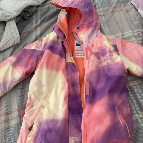 Billabong jacket XS, very warm, like new, pink multicolor
