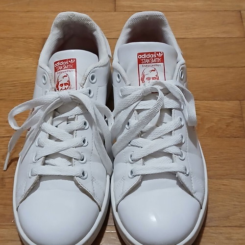 Adidas Originals Stan Smith sneakers size 38.5 used, white and red