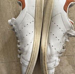 Adidas Stan Smith classic sneakers, white and orange, size 44