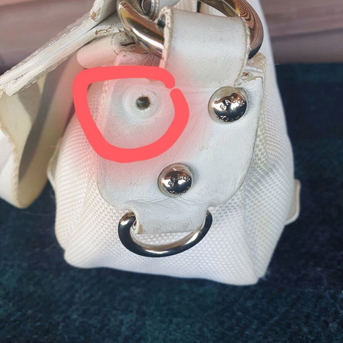 Bally mini shoulder bag used, white, missing clasp