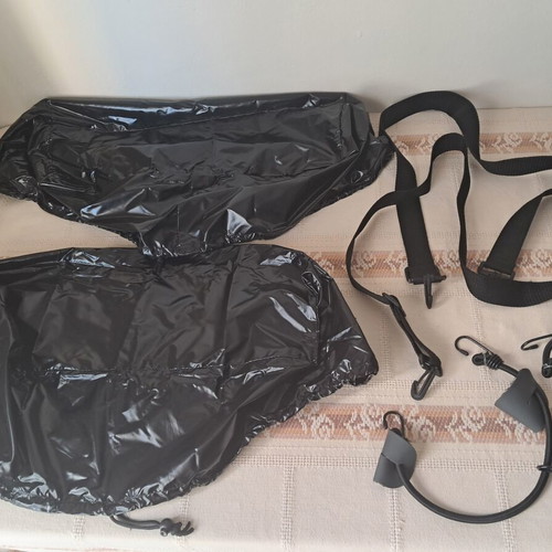 Motorcycle Soft Side Bags Set with Straps and Waterproof Covers