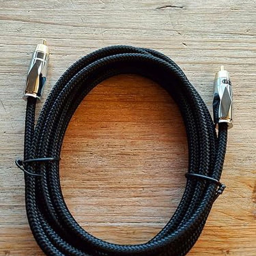 Subwoofer 3m Digital Coaxial Audio Cable RCA to RCA, 24K Gold-Plated
