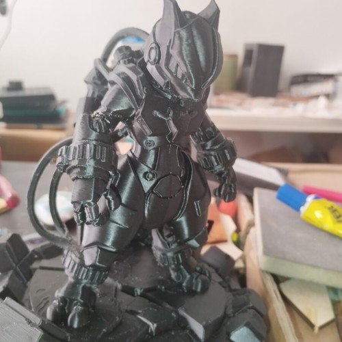 3D printed Armored Mewtwo figure, 22cm