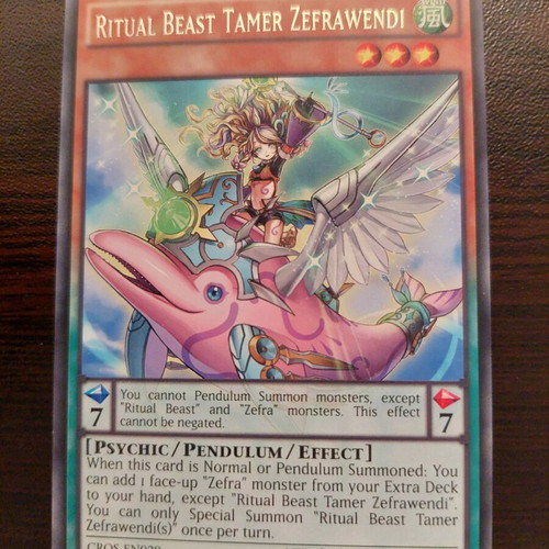 Yu-Gi-Oh Ritual Beast Tamer Zefrawendi card used, rare