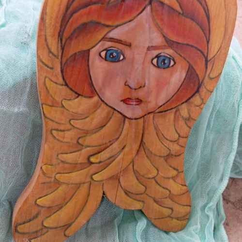 Painting on wood 17x27 cm new