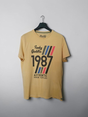 T-shirt Funky Buddha XL soft yellow, like new