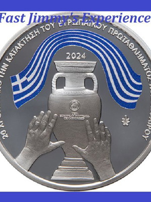 Silver Proof 10 Euro Coin 2024 Greece National Team Euro 2004