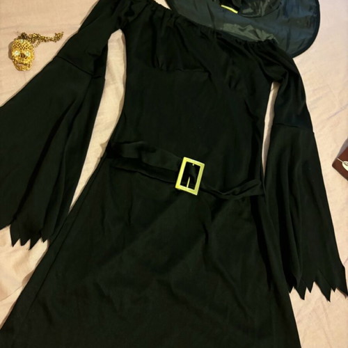 Sexy Witch Costume like new with skull necklace gift
