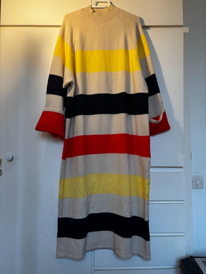 Karavan Henrietta knitted dress red/ivory one size