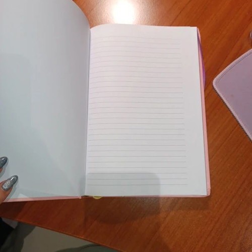 Pink agenda notebook new with elastic closure