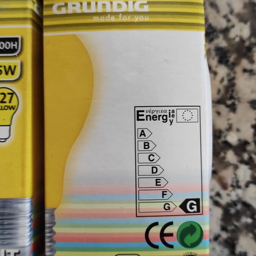 Yellow incandescent bulb 25W E27 Grundig new