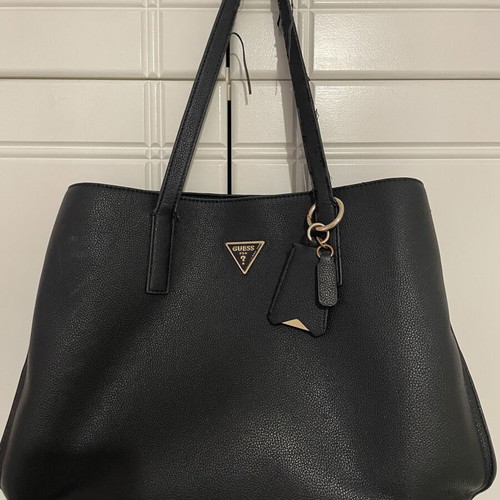 Guess shoulder bag, black, spacious for office and university
