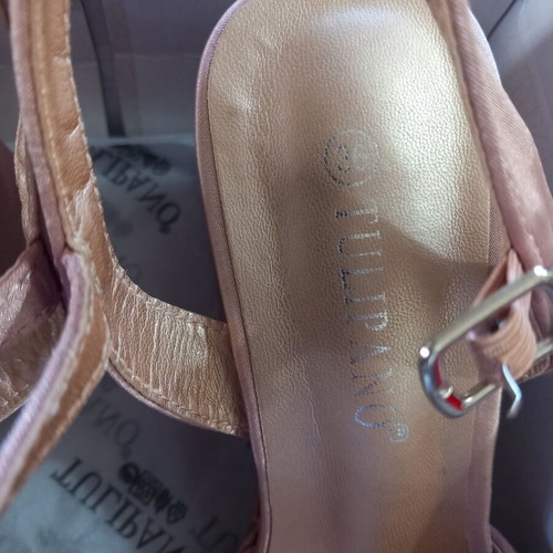 Tulipano sandals size 36 like new, pink and gold platform