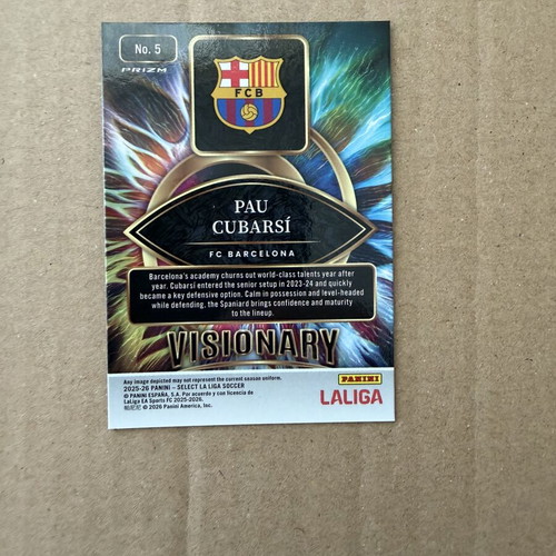 2025-26 Panini La Liga Pau Cubarsi Visionary Case Hit card like new