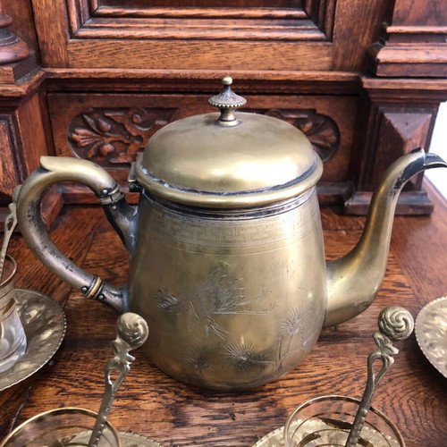Old Turkish tea set used in good condition
