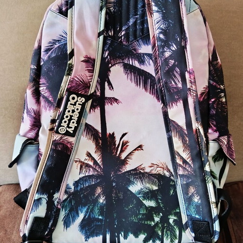 Superdry Outdoor backpack like new, pink and turquoise