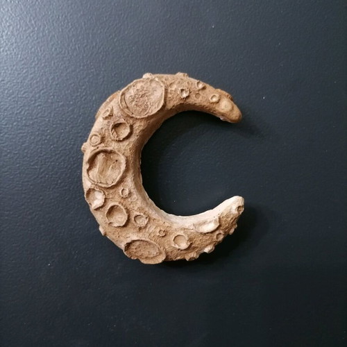 Moon magnet handmade new, painted with acrylics