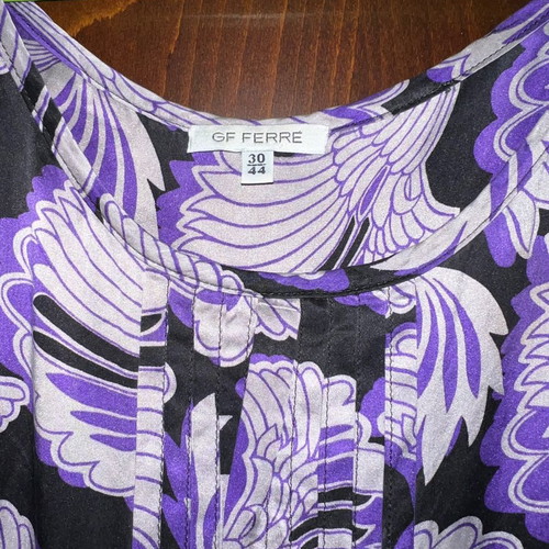 GF Ferre short dress blouse used, all silk, size L