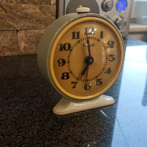 Old Russian Vityaz Alarm Clock used, assembled in USSR