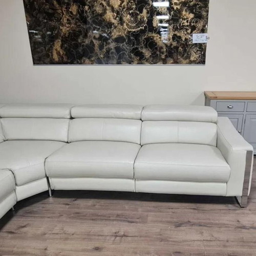 Torres corner sofa cream with electric relax mechanism and genuine leather