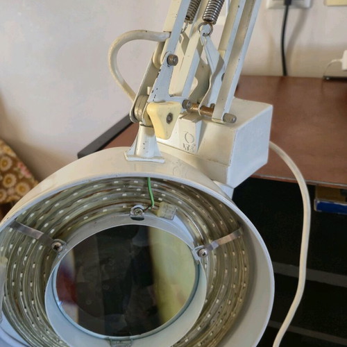 Magnifying Lamp with Arm and LED Light used, professional