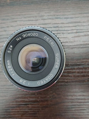 Vintage Φακός Petri Super Coated 28mm, 1:2.8