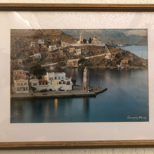 Art print by Giorgos Meis, Symi 80s photograph refurbished