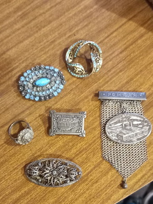 Collectible pins and ring like new, rare set