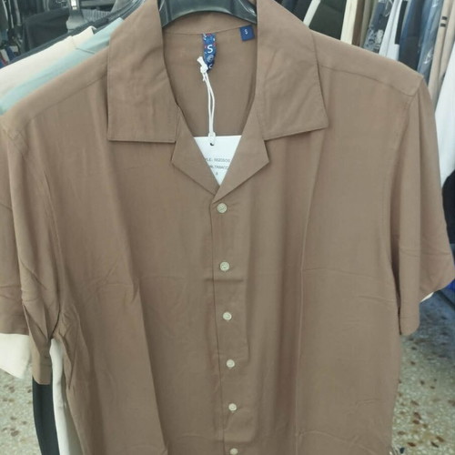Men's Shirt 5520SOS new, brown, sizes S-XXL