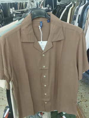 Men's Shirt 5520SOS new, brown, sizes S-XXL