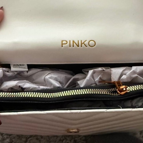 Pinko Love Bag shoulder bag, white with gold hardware